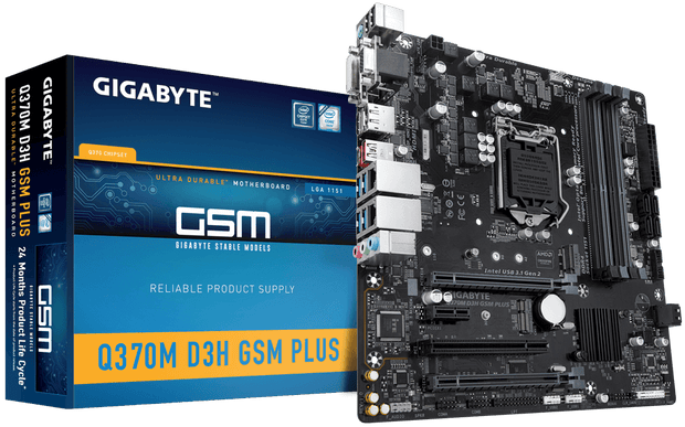 Gigabyte Q370m D3H GSM Plus Desktop Motherboard