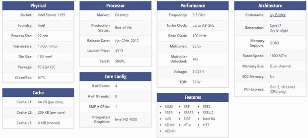 Intel Core i7 3770k Desktop Processor